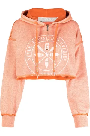 Golden Goose Hoodie crop à imprimé graphique