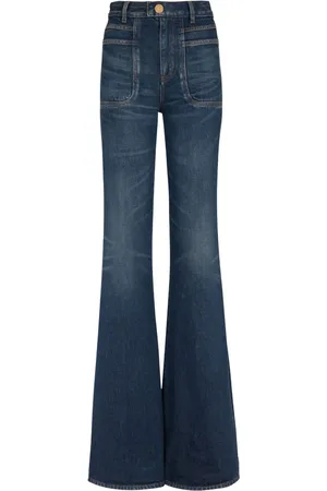 Balmain Jean évasé à taille haute