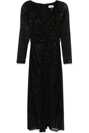 NISSA Robe mi-longue en tulle à pois