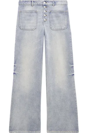 Courrèges Jean Multiflex à logo brodé