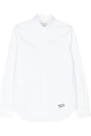 Maison Kitsuné Chemise en coton à logo brodé