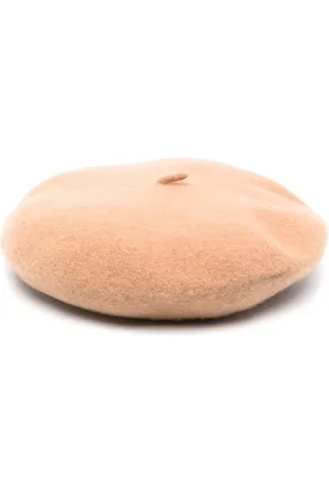 Stella McCartney Béret en laine feutrée à plaque logo