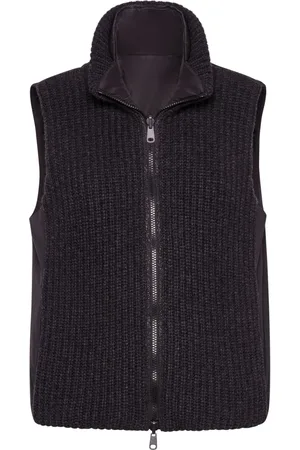 Brunello Cucinelli Veste en maille à manches contrastantes