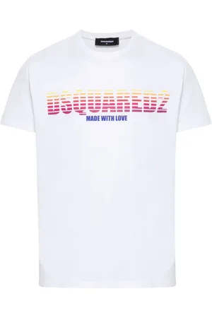 Dsquared2 T-shirt en coton à logo à effet dégradé