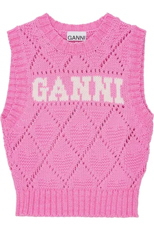 Ganni Ensemble en maille à logo intarsia