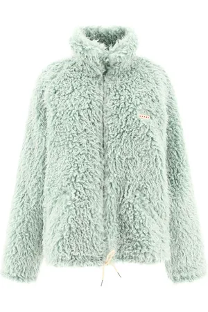 Marni Veste en fourrure artificielle à logo appliqué