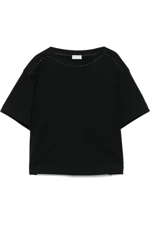 Brunello Cucinelli T-shirt à ornements métalliques