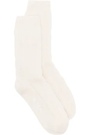 N.PEAL Chaussettes en maille torsadée de cachemire