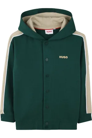 HUGO BOSS Cardigan en polaire à capuche