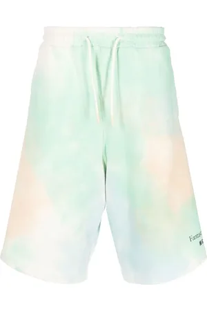 Msgm Short tie-dye à logo imprimé