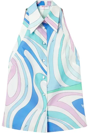 Puccini Chemise sans manches à imprimé Marmo