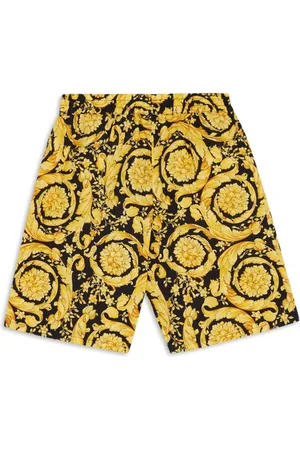 VERSACE Short en coton à imprimé Barocco
