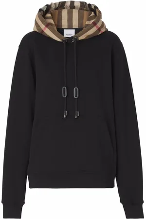 Burberry Hoodie en coton à motif Vintage Check