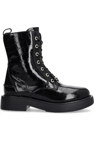 Moschino Bottes à effet peau de crocodile
