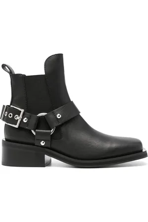 Ganni Bottines chelsea en cuir