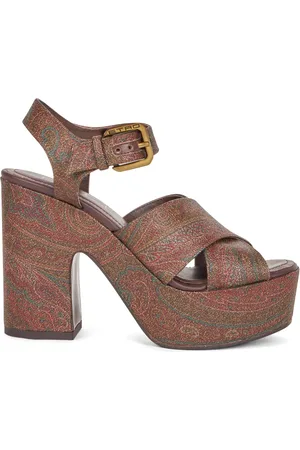Etro Sandales plateforme à motif cachemire 100 mm