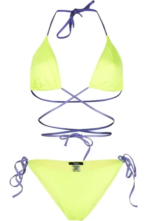 Noire Swimwear Haut de bikini Tanning à lanière multi-tour