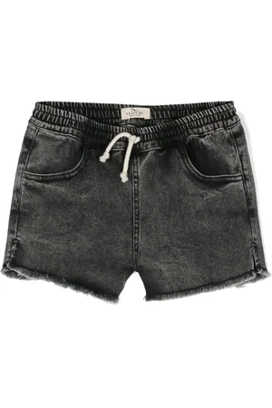 Le pandorine Short en jean à détails frangés