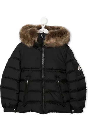 Moncler Doudoune à capuche en fourrure artificielle