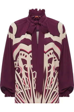 La DoubleJ Blouse en soie Cerere à motif géométrique