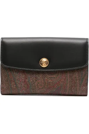 Etro Portefeuille en cuir à motif cachemire