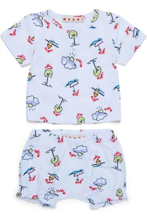 Marni Ensemble short et t-shirt à imprimé graphique