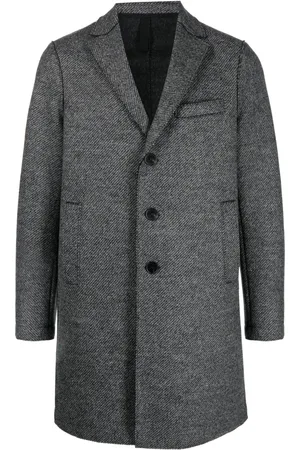 Harris Wharf London Manteau boutonné à motif chevrons