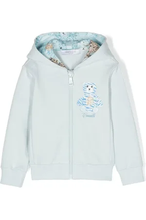 Roberto Cavalli Hoodie zippé à imprimé graphique