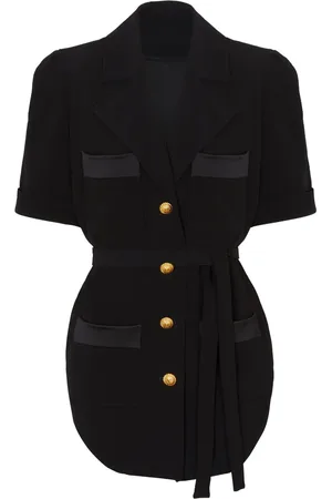 Balmain Chemise ceinturée à manches courtes