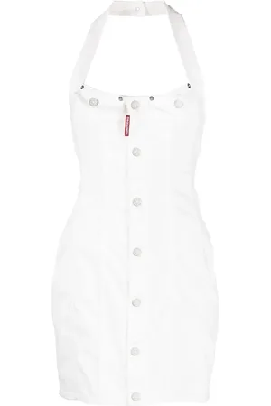 Dsquared2 Robe en jean à dos nu