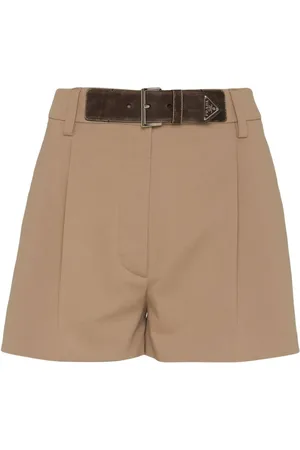Prada Short Gabardine à taille ceinturée