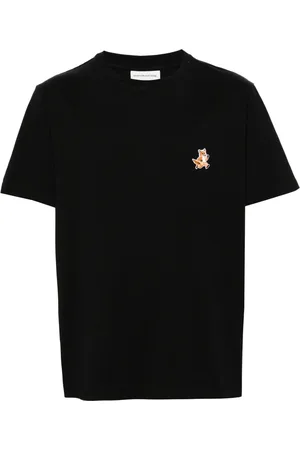 Maison Kitsuné T-shirt en coton à patch logo