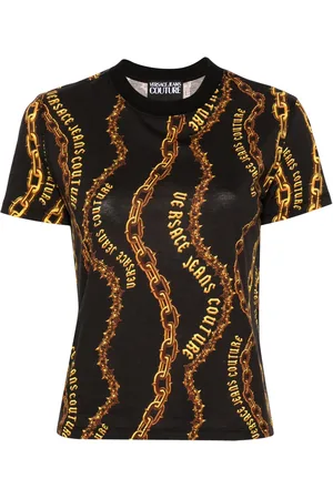 VERSACE T-shirt Chain Couture en coton