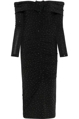 NISSA Robe mi-longue à ornements en cristal