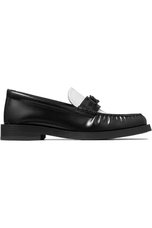 Jimmy Choo Mocassins en cuir Addie à plaque logo