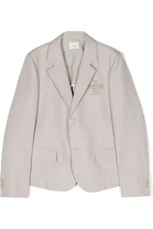 Fendi Blazer boutonné à logo brodé