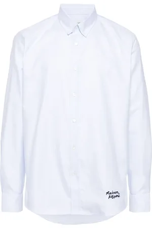 Maison Kitsuné Chemise en coton à logo brodé