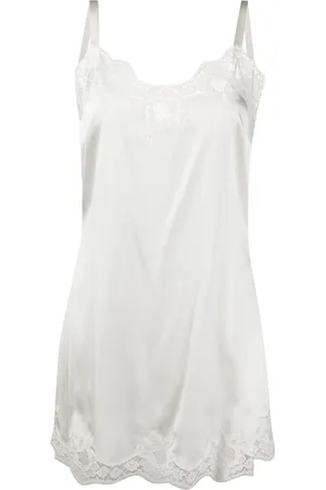 Dolce & Gabbana Robe-nuisette en satin à détail en dentelle