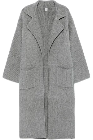 Totême Cardigan mi-long en maille nervurée
