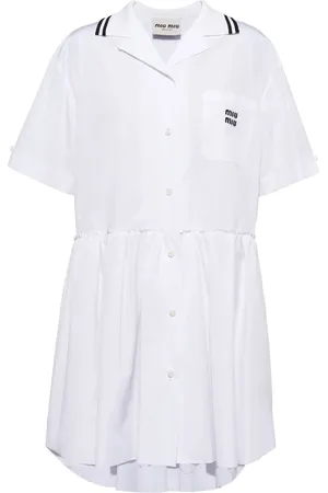 Miu Miu Robe en popeline à coupe courte