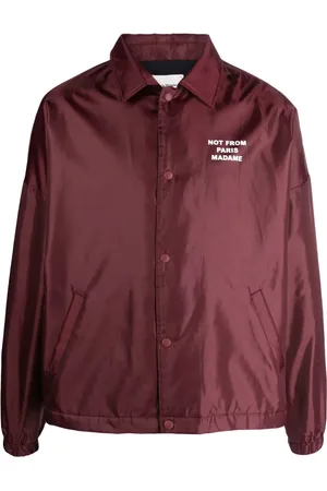 Drôle de Monsieur Veste bomber imprimée à boutons pressions