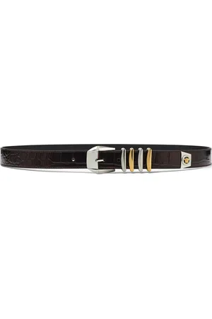 VERSACE Ceinture Medusa Heritage à effet peau de crocodile