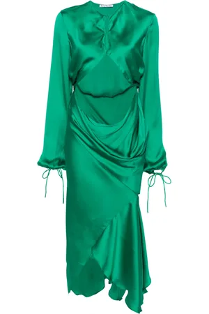 Acne Studios Robe en soie à découpes
