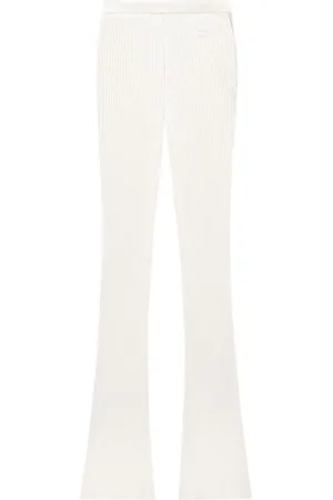 Courrèges Pantalon Reediton nervuré à coupe évasée