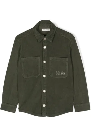 Golden Goose Chemise en velours côtelé à logo brodé