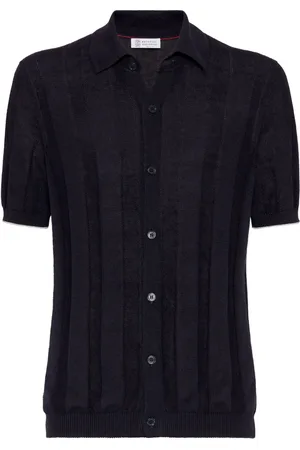 Brunello Cucinelli Chemise en maille à manches courtes