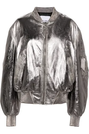 The Attico Veste bomber Anja à effet métallisé