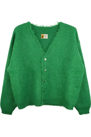 SAINT MXXXXXX Cardigan en mohair mélangé à rayures