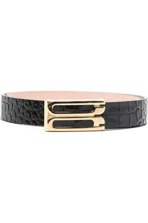 Victoria Beckham Ceinture en cuir à effet peau de crocodile
