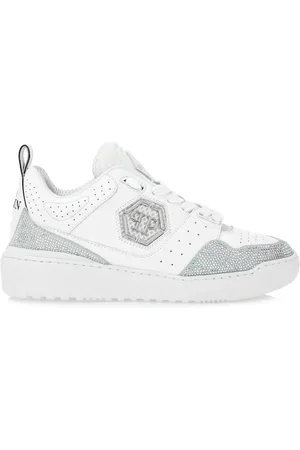 Philipp Plein Baskets en cuir à ornements en cristal